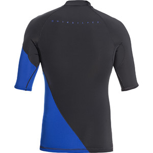 2019 Quiksilver Syncro Series New Wave 1mm Short Sleeve Neoprene Top Graphite / Blue EQYW903003